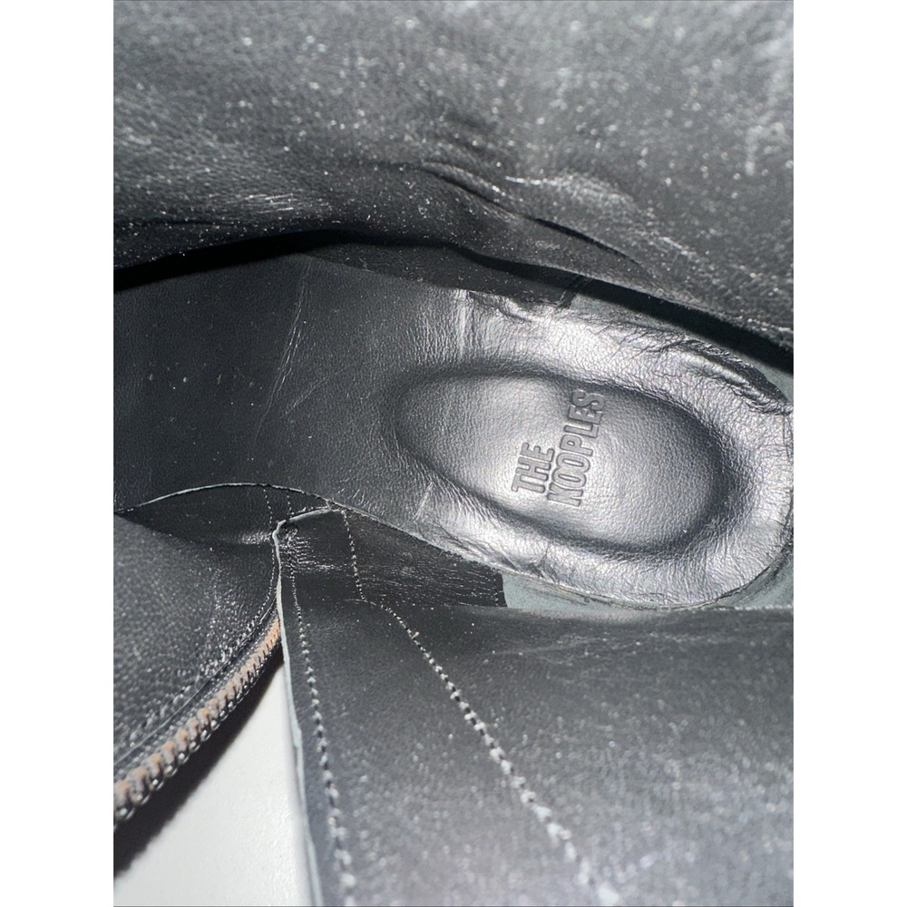 The Kooples Sze 42 US 8 Vestiaire Carry Over Smooth Leather Boots Side Zip Black - Picture 13 of 15